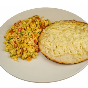 Huevos Perico con Arepa con Queso