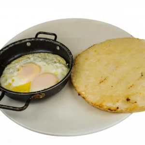 Huevos a la Cacerola con Arepa con Queso