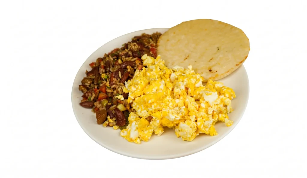 Calentado con Huevos Revueltos