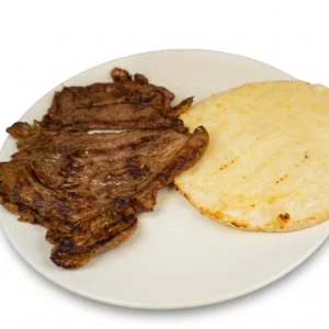 Carne Asada y Arepa